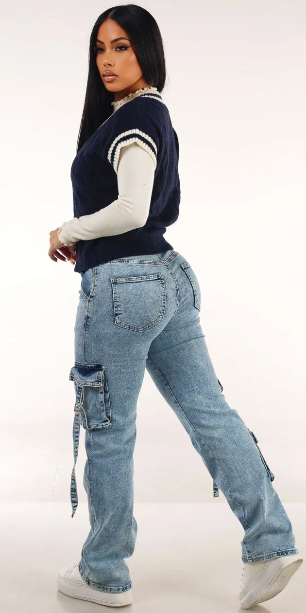 Knit Ivory Cargo Denim Trio sold by Moda product image thumbnail 2