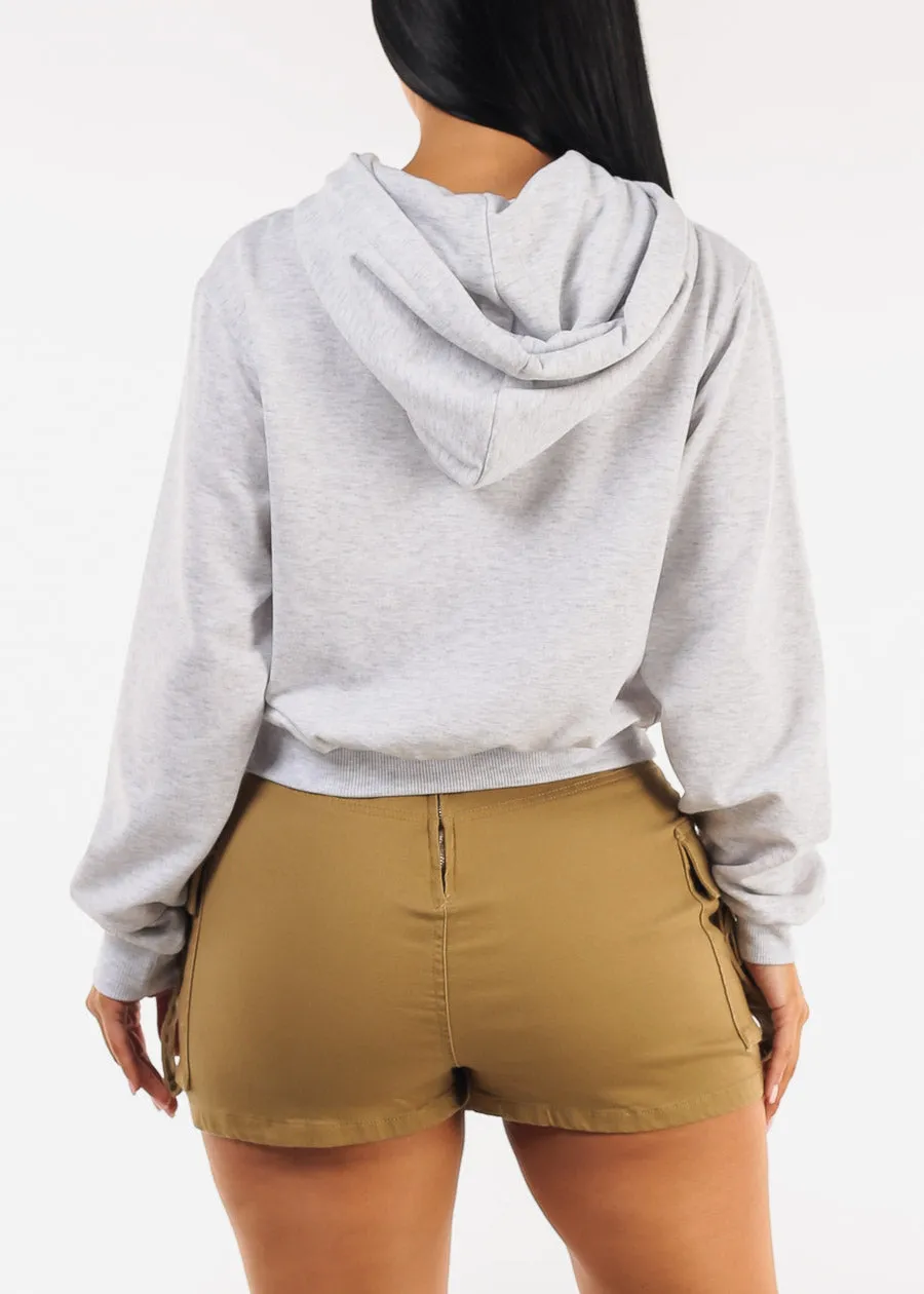 Long Sleeve Fleece Graphic Hoodie Heather Grey "Very Cherry" sold by Moda product image thumbnail 5