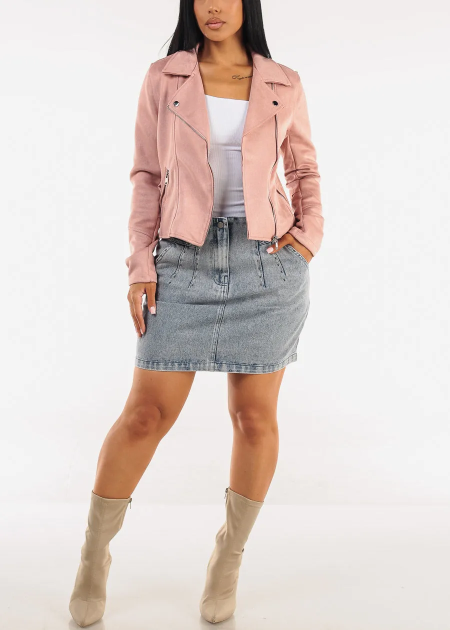 High Waist Denim Mini Skirt w Pockets sold by Moda product image thumbnail 2