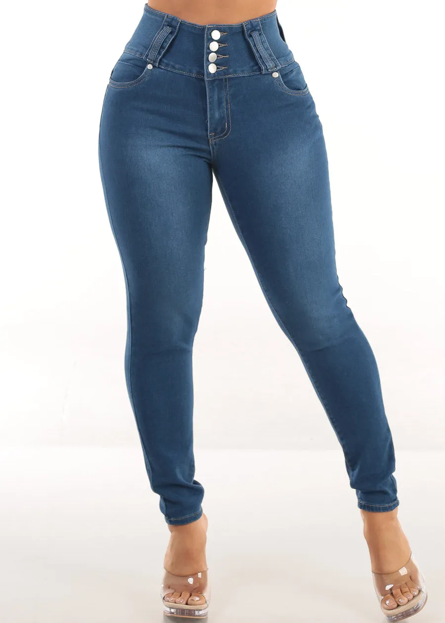Butt Lift Super High Waist Stretch Skinny Ankle Jeans Indigo sold by Moda product image thumbnail 4