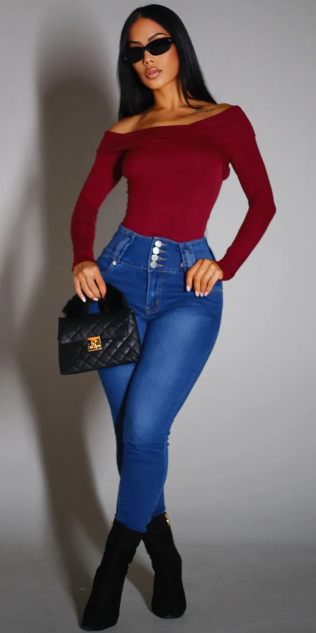 Wine Butt Lift Skinnies Look sold by Moda product image thumbnail 2