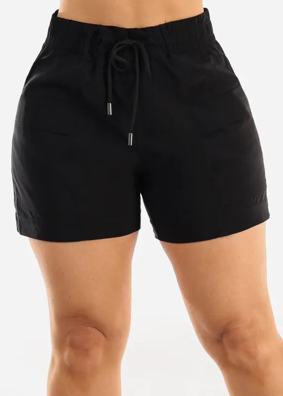 High Waist Quick Dry Hyper Stretch Shorts Black sold by Moda