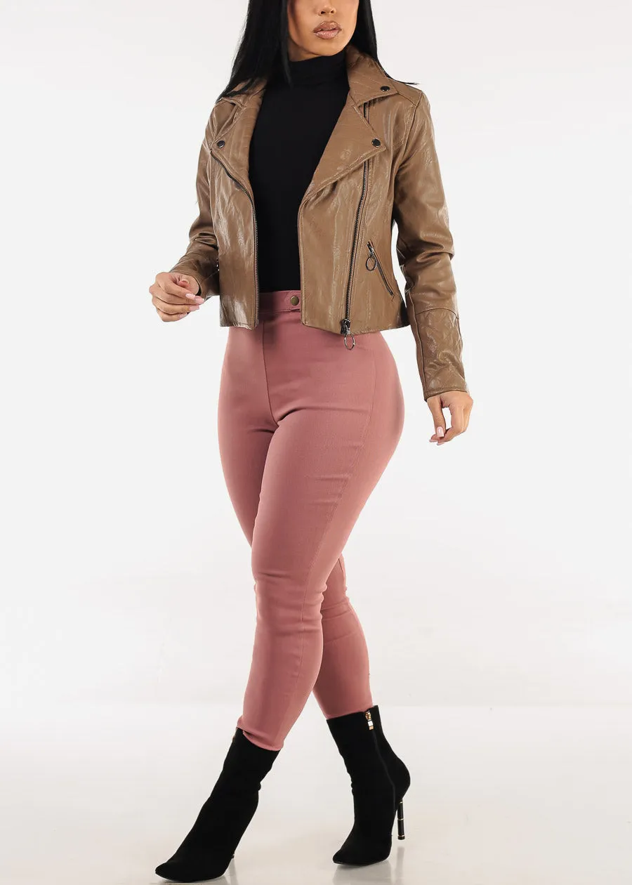 Stretchy Long Sleeve Turtleneck Ribbed Bodysuit Black sold by Moda product image thumbnail 2