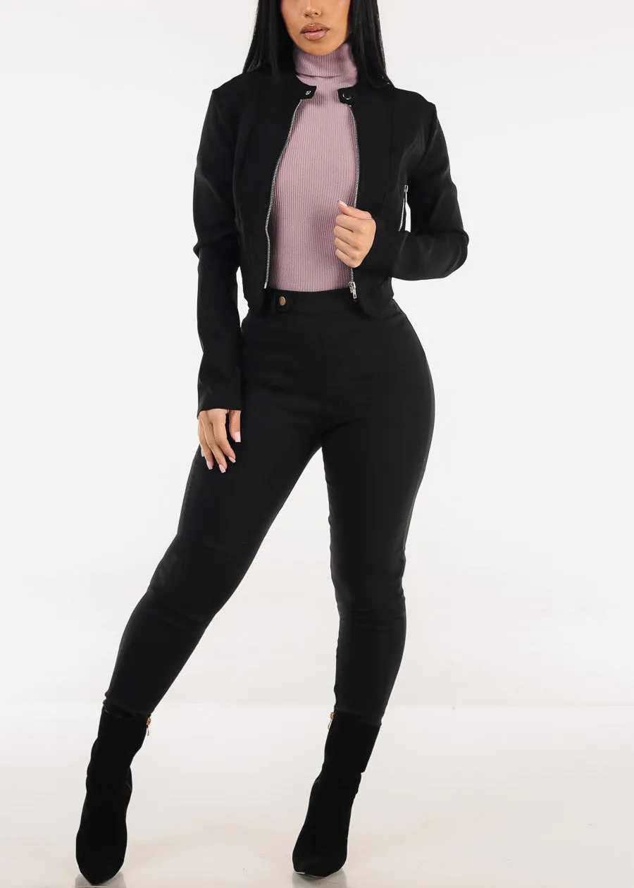Super High Waist Black Stretchy Skinny Pants sold by Moda product image thumbnail 2