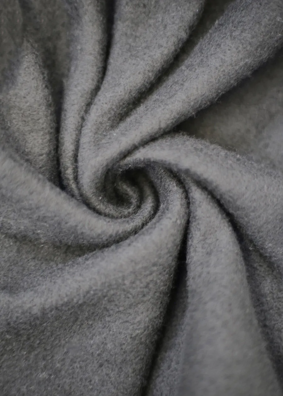 Cropped Black Fleece Zip Up Hoodie sold by Moda product image thumbnail 5