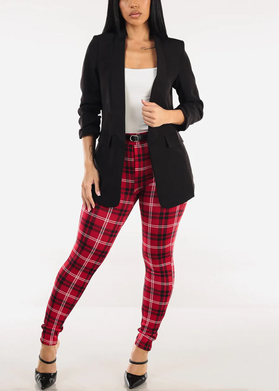 Quarter Sleeve Open Front Blazer Black sold by Moda product image thumbnail 2