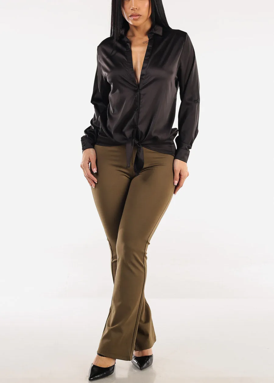 Butt Lift Stretch Bootcut Dress Pants Olive sold by Moda product image thumbnail 2