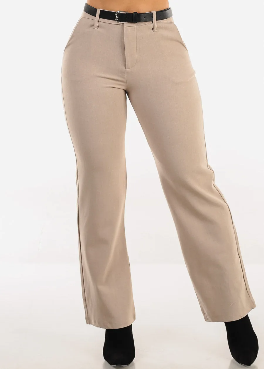 Butt Lift Super High Waist Stretch Bootcut Dress Pants Taupe sold by Moda product image thumbnail 3