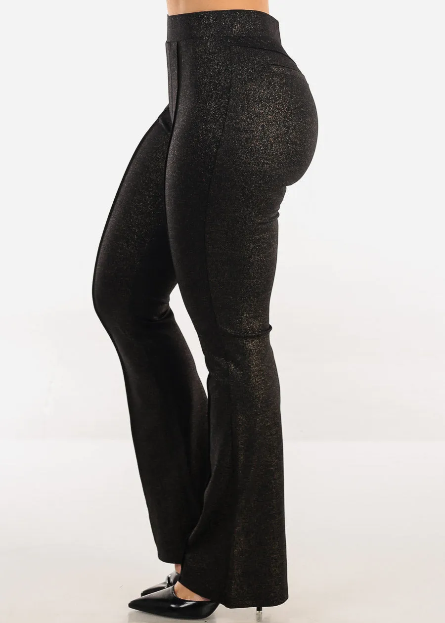 Butt Lift Stretch Glittery Flared Dress Pants Black sold by Moda product image thumbnail 4