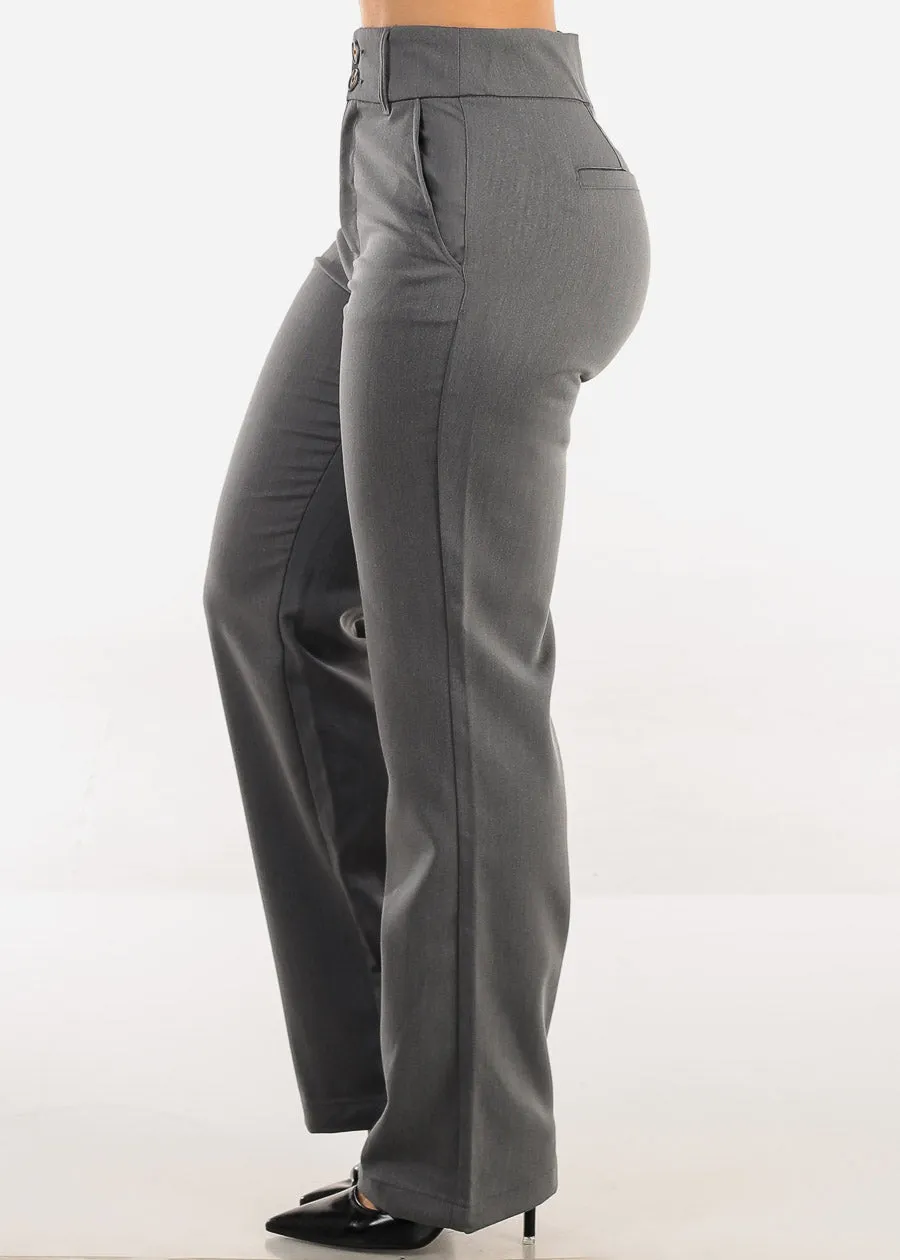 Butt Lift Super High Waisted Bootcut Dress Pants Grey sold by Moda product image thumbnail 4