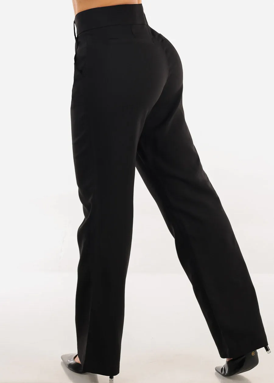 Butt Lift Super High Waisted Bootcut Dress Pants Black sold by Moda