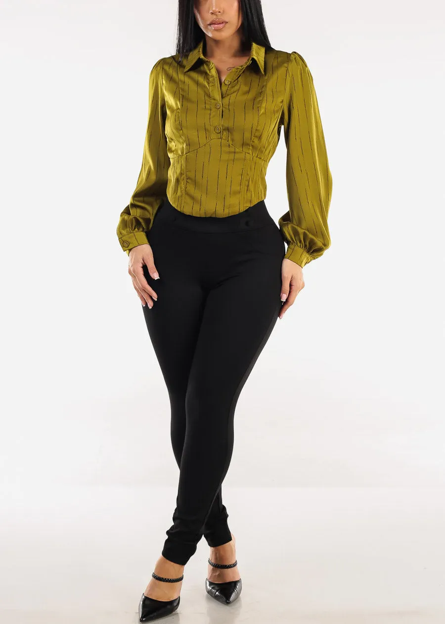 Butt Lift High Rise Stretch Skinny Pants Black sold by Moda product image thumbnail 2