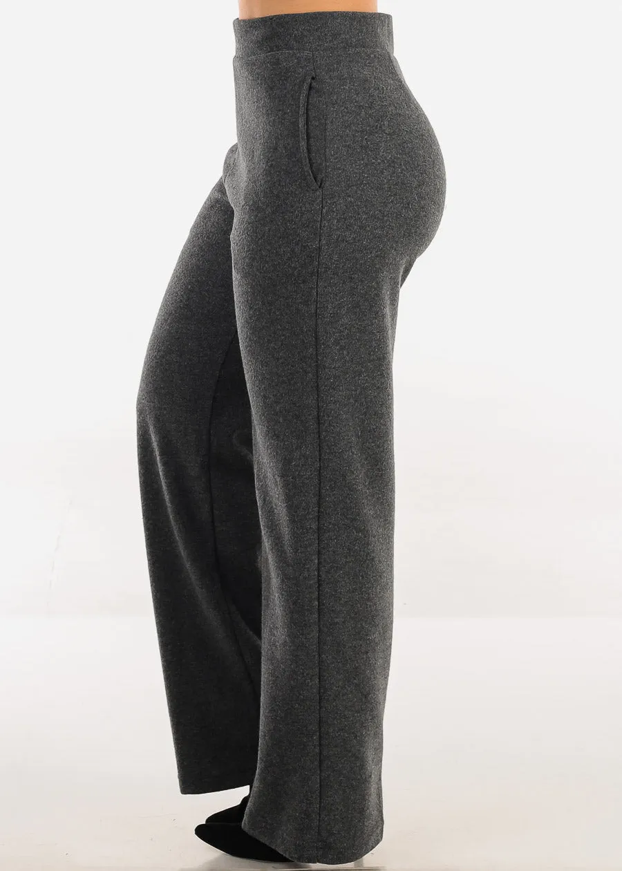 Butt Lift Soft Super High Waist Wide Leg Stretch Pants Charcoal sold by Moda product image thumbnail 4
