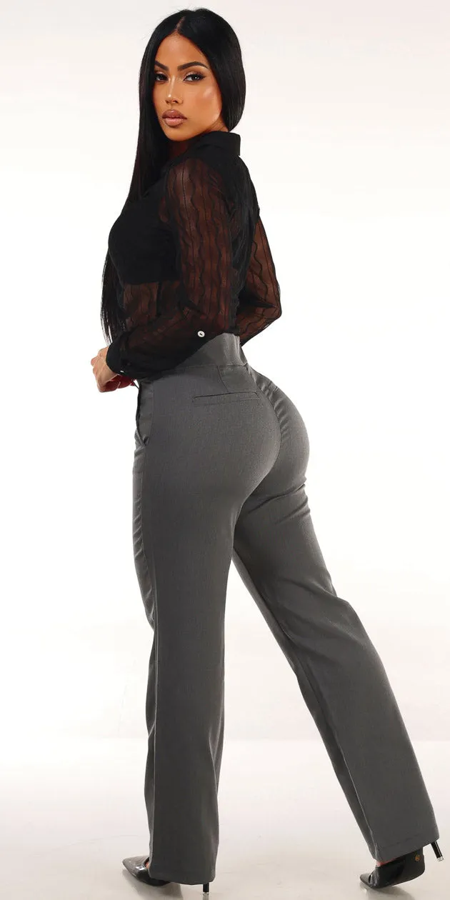 Mesh Butt Lift Bootcut Pants Set sold by Moda product image thumbnail 2
