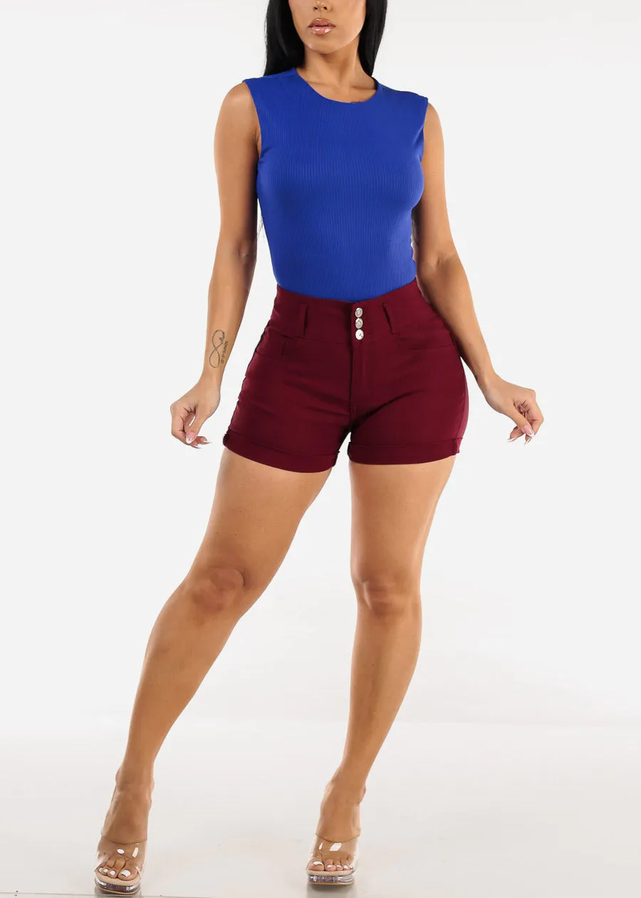 Sleeveless Ribbed Thong Bodysuit Royal Blue sold by Moda product image thumbnail 2