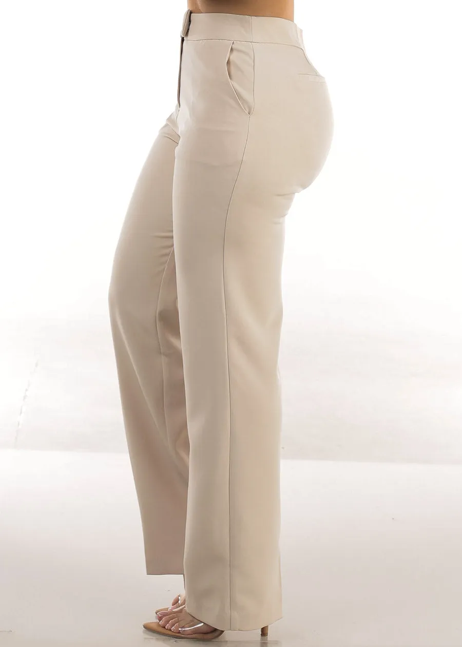 Butt Lift High Waisted Bootcut Dress Pants Beige sold by Moda product image thumbnail 4
