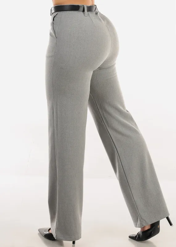 Butt Lift Super High Waist Stretch Bootcut Dress Pants Grey sold by Moda