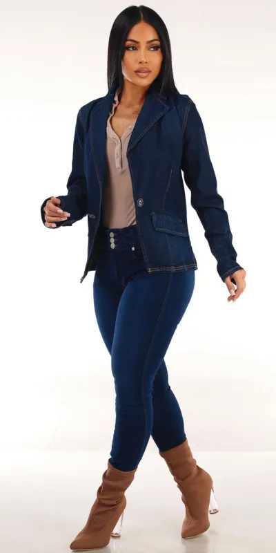 Denim Beige Levantacola Skinnies Trio sold by Moda