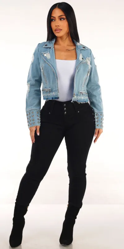 Denim White Levantacola Skinnies Trio sold by Moda