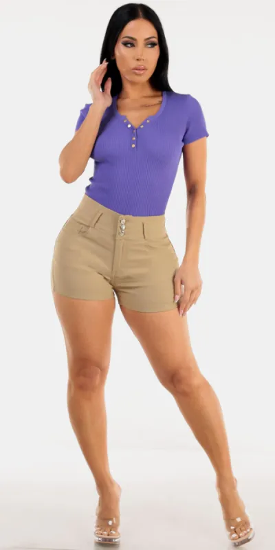 Purple Hyper Stretch Butt Lift Look sold by Moda