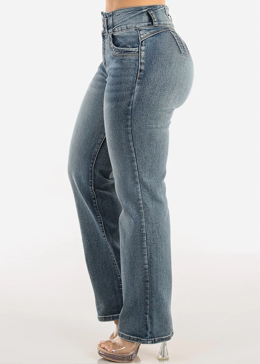 Butt Lift High Waist Stretch Bootcut Jeans Sand Wash sold by Moda product image thumbnail 4