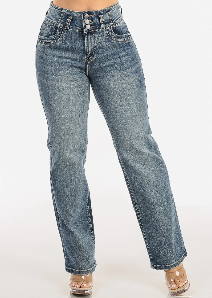 Butt Lift High Waist Stretch Bootcut Jeans Sand Wash sold by Moda product image thumbnail 3
