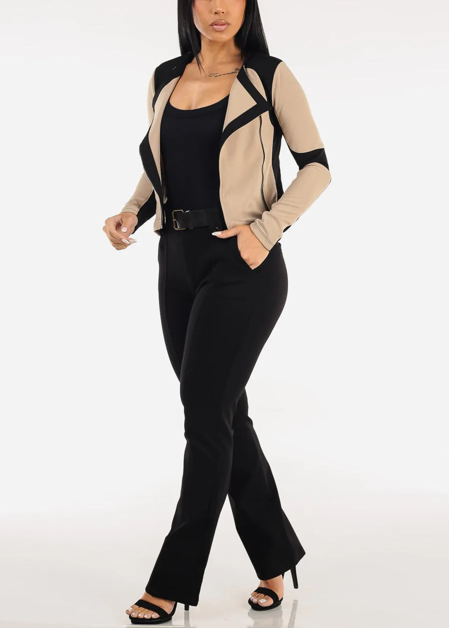 Butt Lift Super High Waist Stretch Bootcut Dress Pants Black w Belt sold by Moda product image thumbnail 2