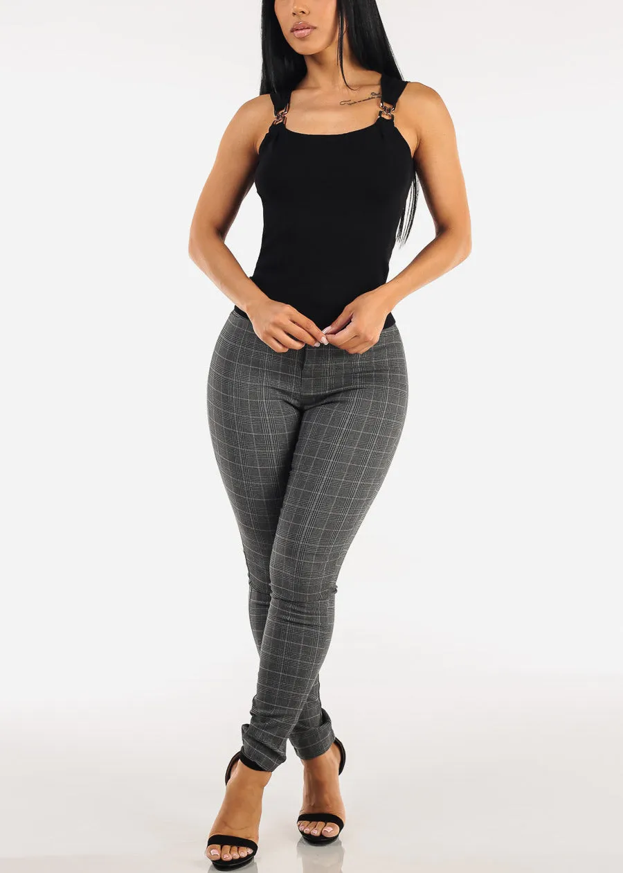 Square Neck Sleeveless Stretch Knit Top Black sold by Moda product image thumbnail 2