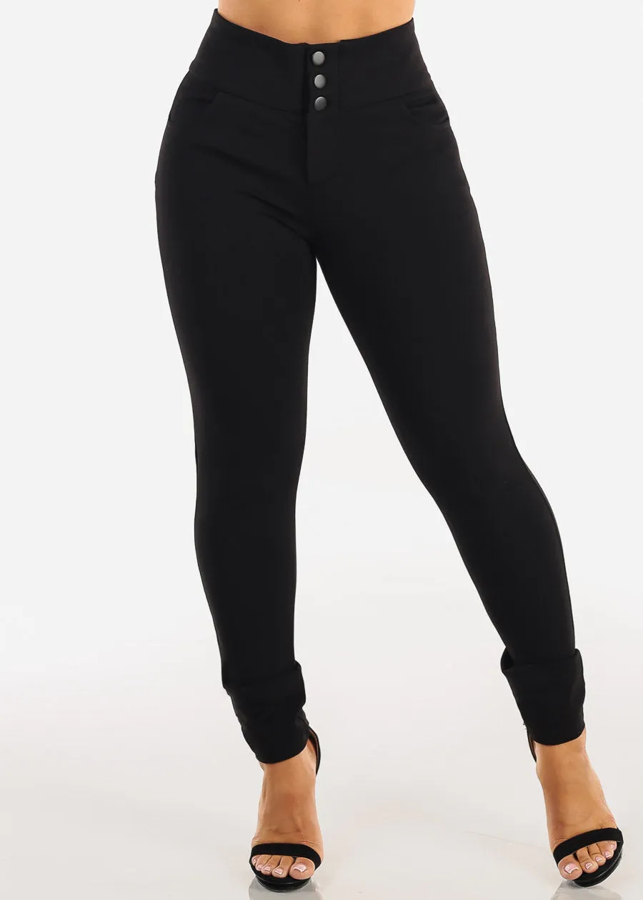 Butt Lift High Thick Waist Stretch Skinny Pants Black sold by Moda product image thumbnail 3