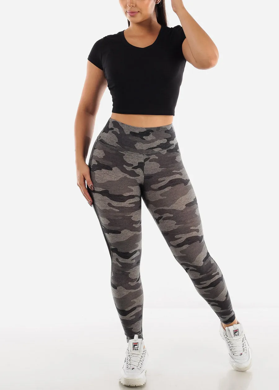 Basic Short Sleeve Black Crop Top sold by Moda product image thumbnail 2