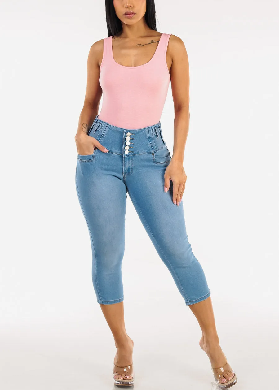 Sleeveless Scoop Neck Stretch Bodysuit Light Pink sold by Moda product image thumbnail 2