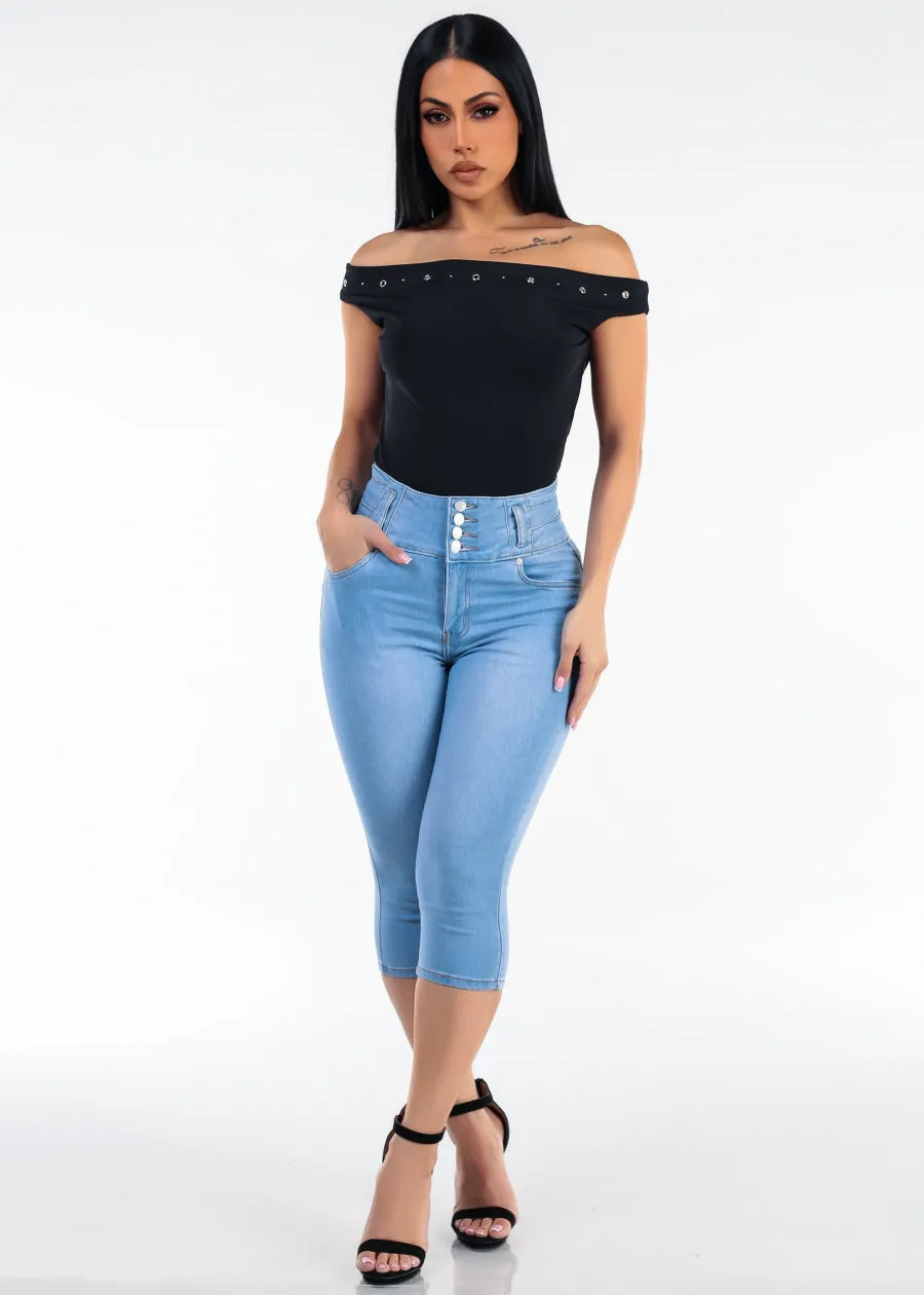 Black Butt Lift Capris Look sold by Moda product image thumbnail 2