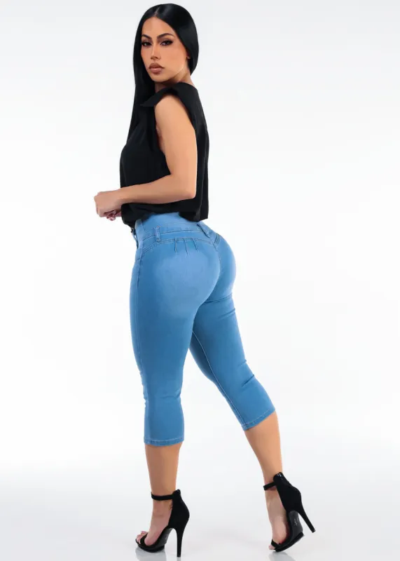 Black Butt Lifting Capris Look made by Moda