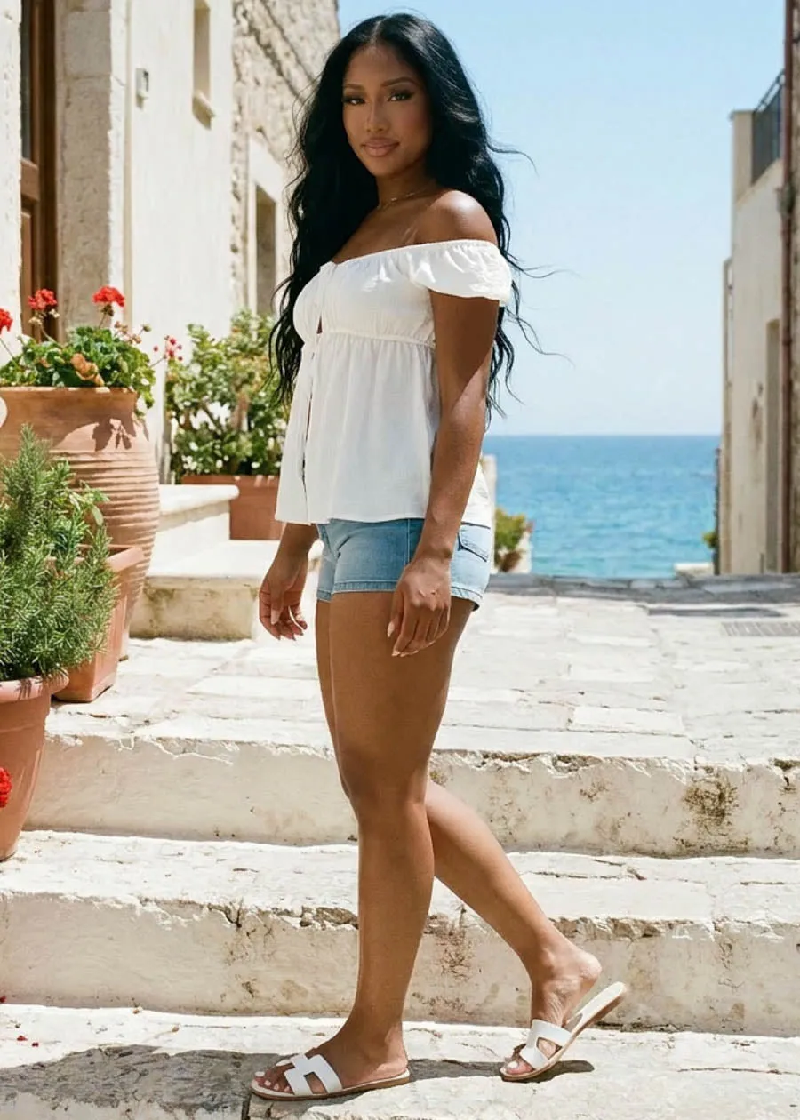 White Denim Shorts Combo sold by Moda product image thumbnail 3