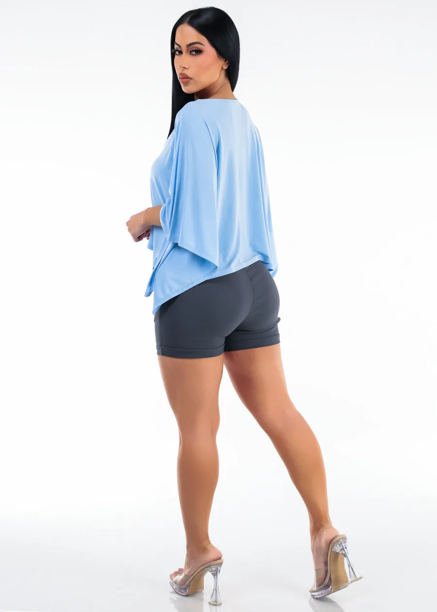 Butt Lift High Waist Stretch Dressy Cuffed Shorts Charcoal sold by Moda product image thumbnail 5