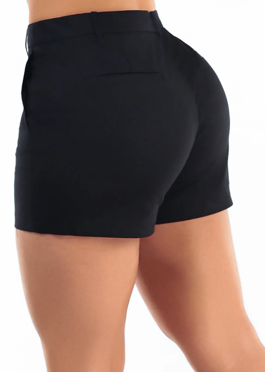 Butt Lift High Waist Stretch Shorts Black sold by Moda