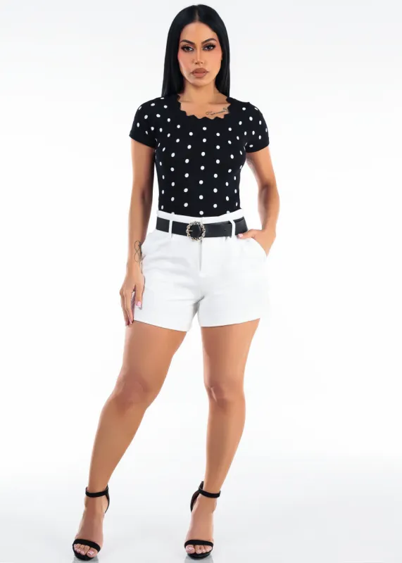 Polka Dot Dressy Shorts Set made by Moda