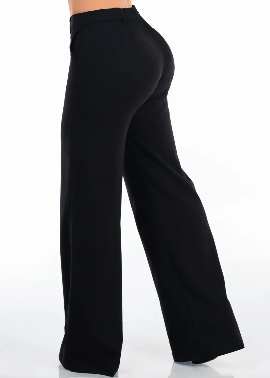Super High Waist Stretch Wide Leg Dress Pants Black sold by Moda product image thumbnail 5
