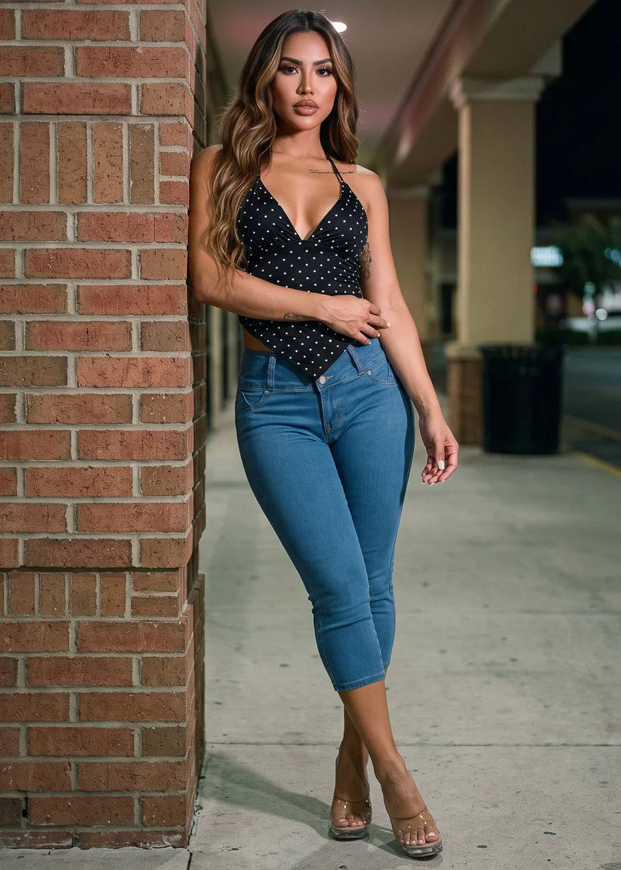 Halter Butt Lift Capris Set sold by Moda product image thumbnail 2