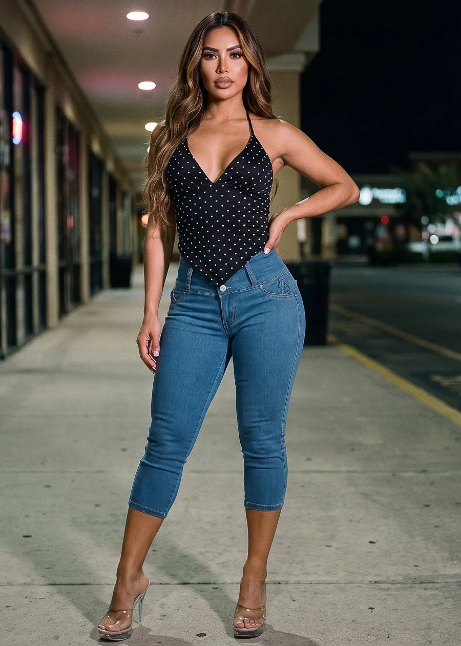 Halter Butt Lift Capris Set sold by Moda product image thumbnail 3