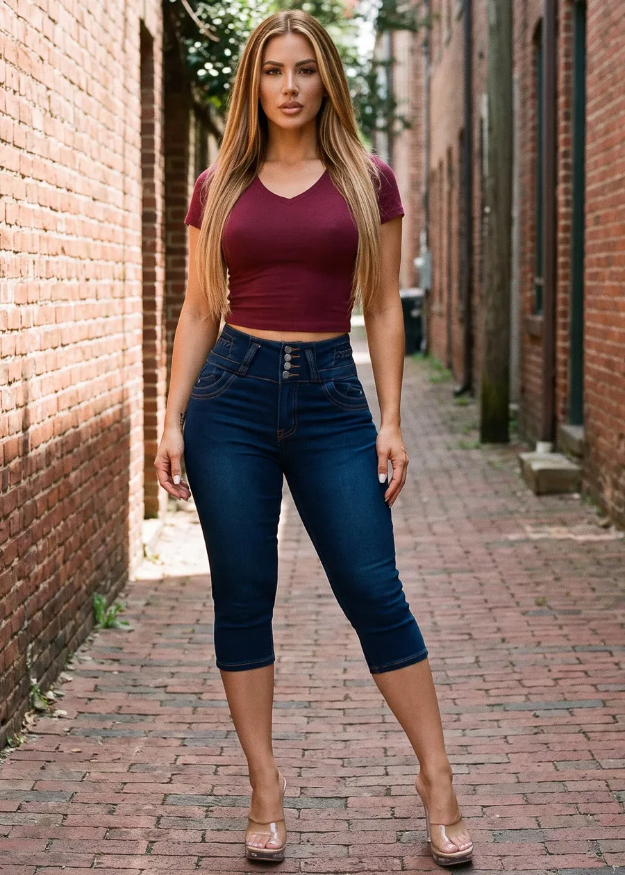 Wine Levantacola Capris Outfit sold by Moda product image thumbnail 3