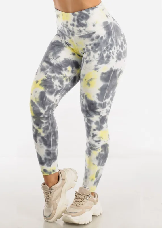 MONO B High Waisted Tie Dye Active Leggings made by Moda