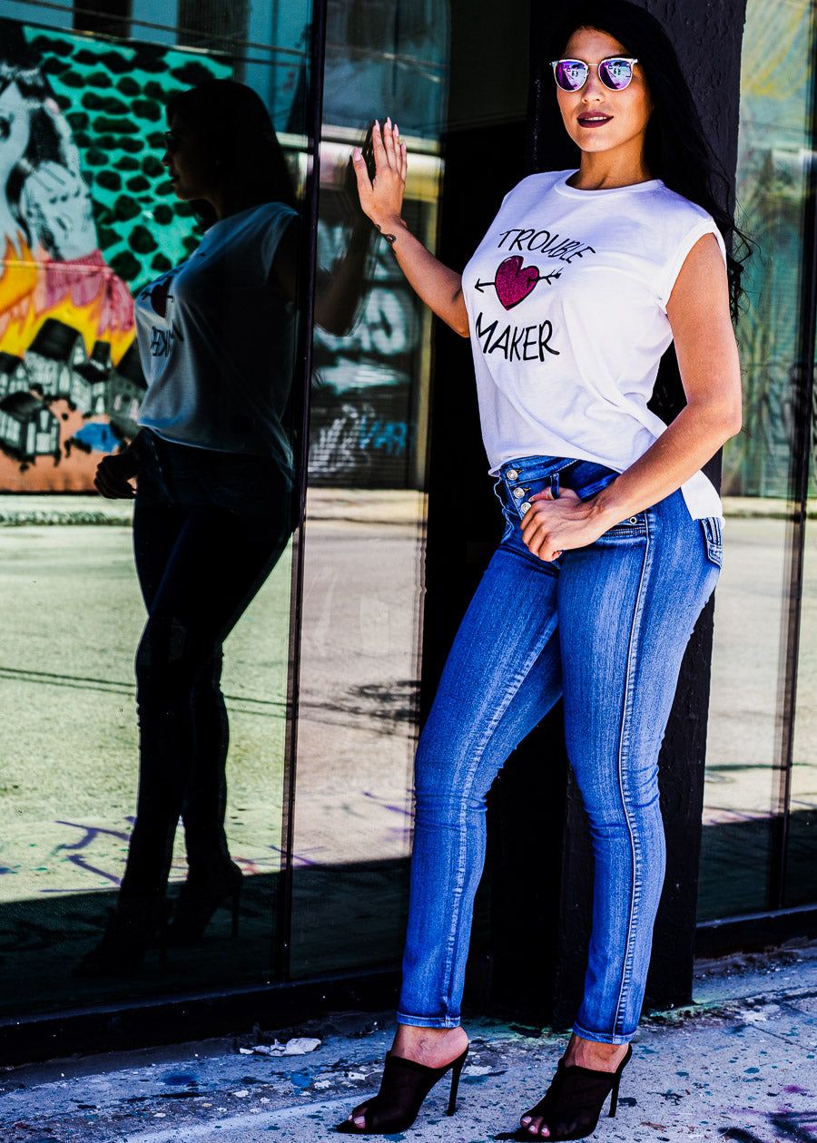 MX JEANS Butt Lifting Acid Wash Blue Skinny Jeans sold by Moda product image thumbnail 2