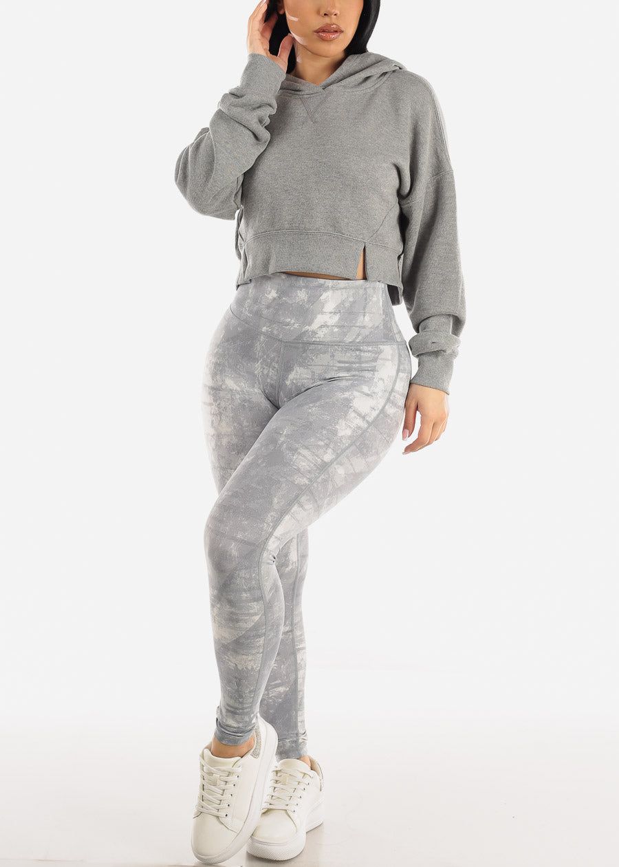 High Waisted Printed Activewear Leggings Grey sold by Moda product image thumbnail 2