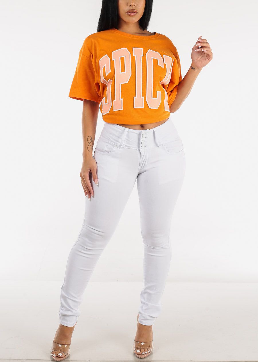 Oversized Short Sleeve Spicy Orange Graphic Tee sold by Moda product image thumbnail 2