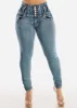 High Waisted Butt Lifting Acid Wash Skinny Jeans sold by Moda