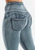 High Waisted Butt Lifting Acid Wash Skinny Jeans sold by Moda