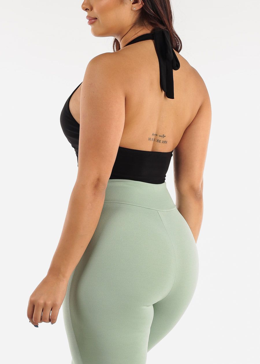 Backless Plunge Neckline Thong Bodysuit Black sold by Moda product image thumbnail 3