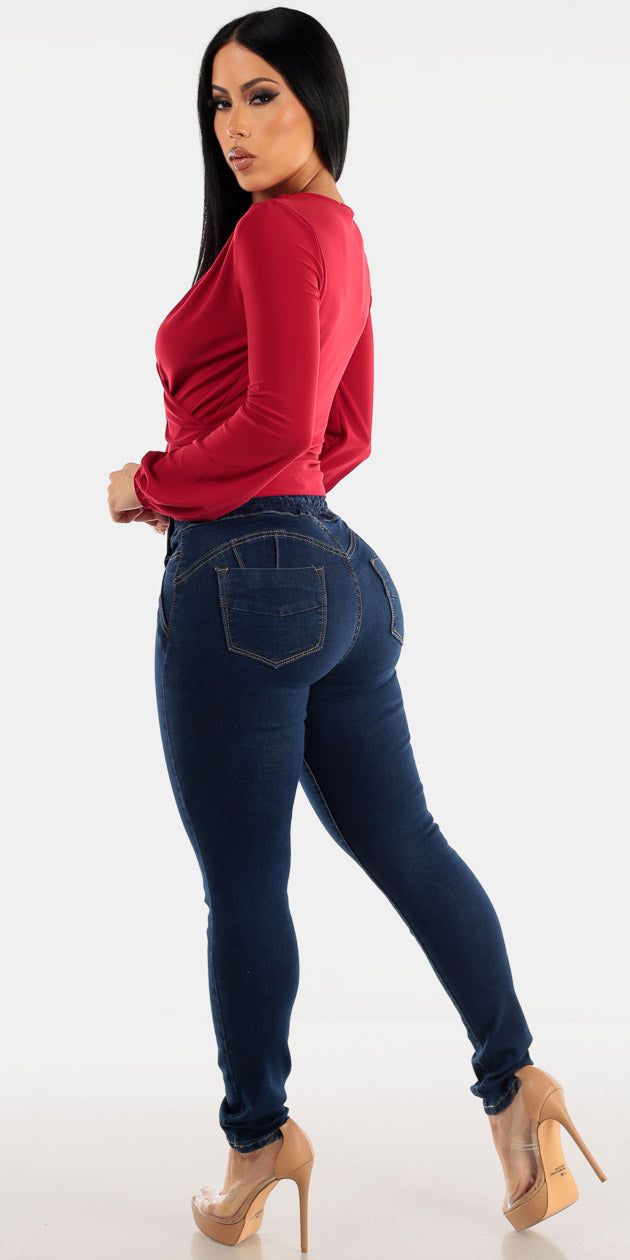 Dark Wash Skinnies Blouse Set sold by Moda product image thumbnail 2