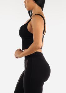Sleeveless Black Bustier Crop Top sold by Moda
